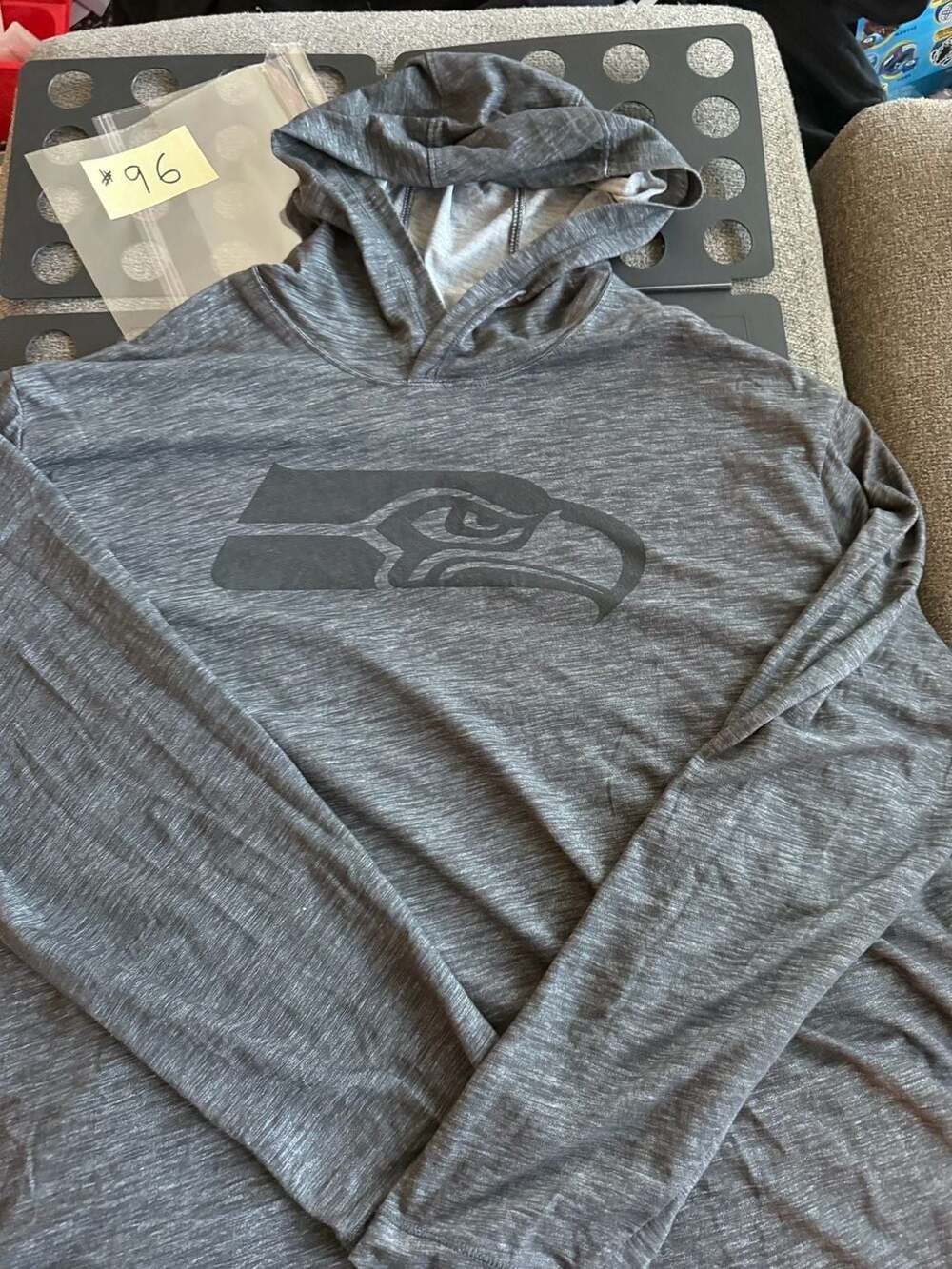 Nike Seattle Seahawks The Nike Tee Size 3XL Gray Dri-Fit Hoodie